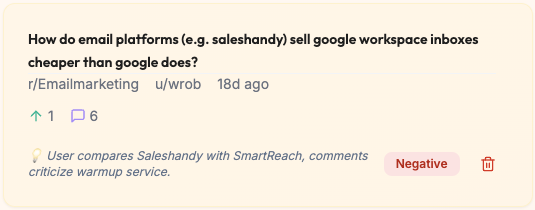Brand Mentions Feature - Track Reddit mentions of your brand